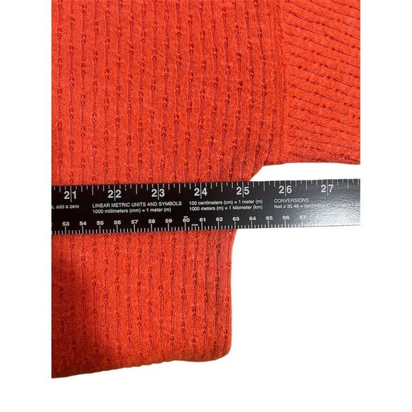Maeve by Anthropologie Orange Cowl Neck Ruffled Pullover Sweater M‎ - Picture 9 of 9